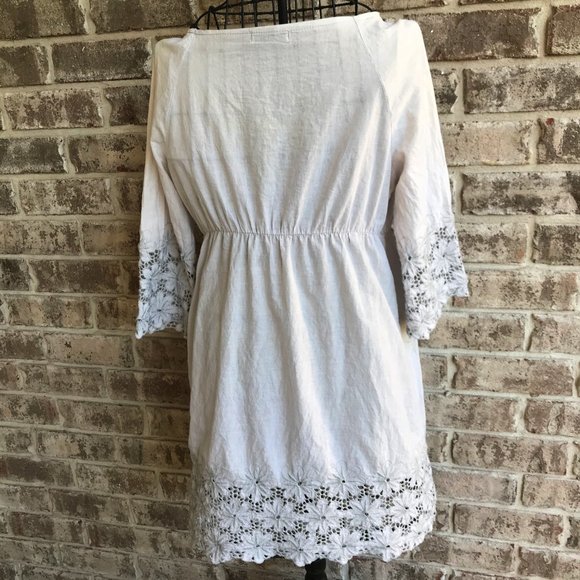 Farinelli Tunic Dress Top Crochet Large Peasant - Picture 2 of 15